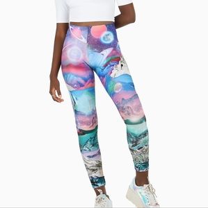 Blackmilk Black Milk Visitors to Another World Cuffed Leggings XL